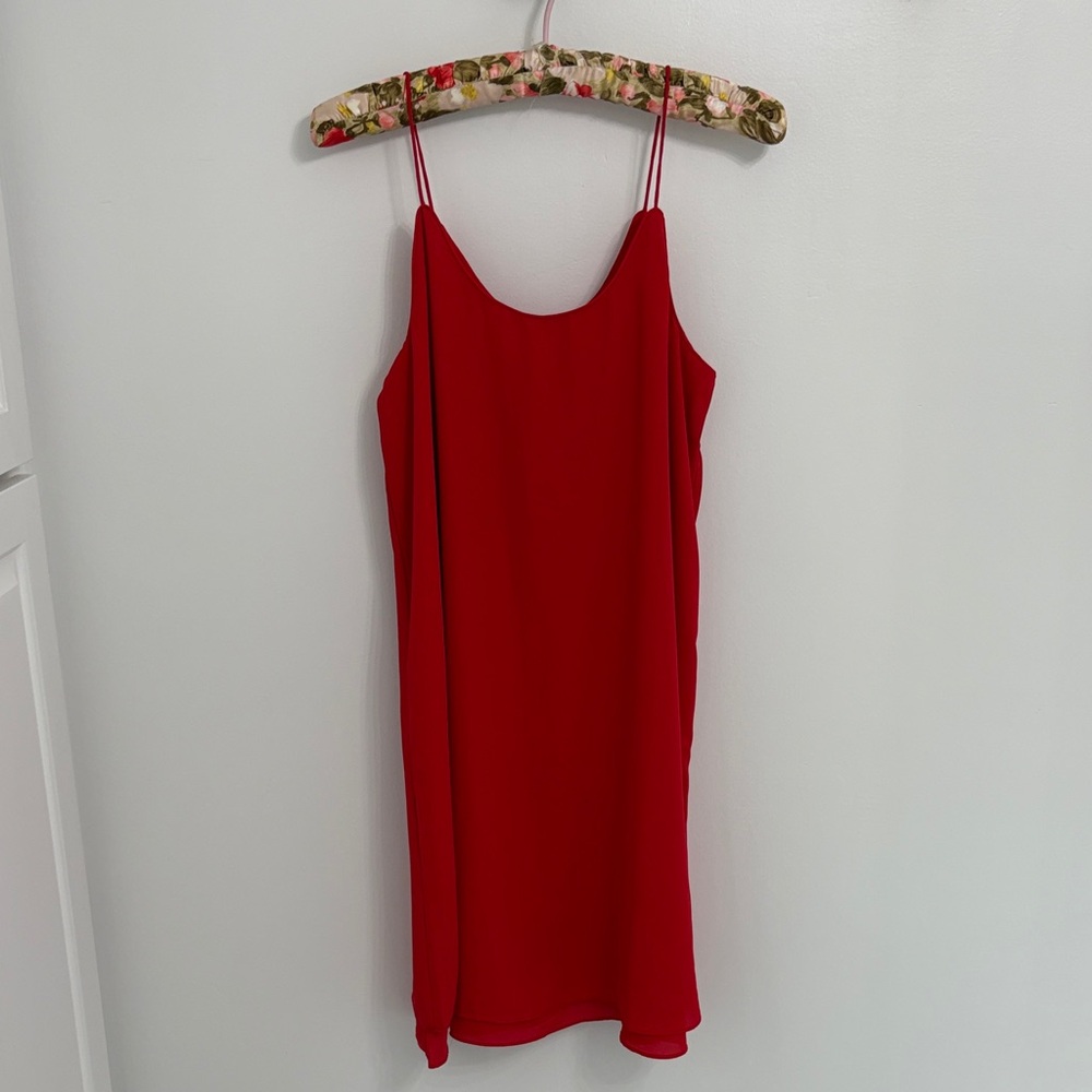 Alya Scarlet Spaghetti Strap Dress